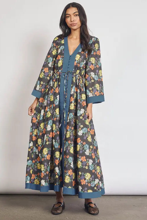 Fleur Kaftan Dress - Black