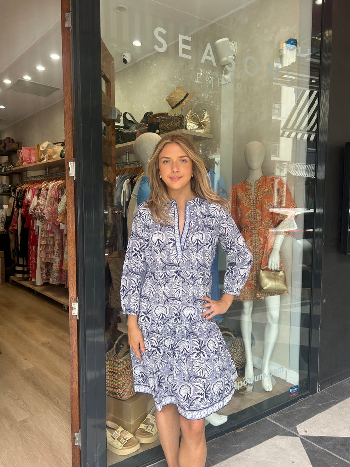 Cottesloe Midi Dress - Malt Navy