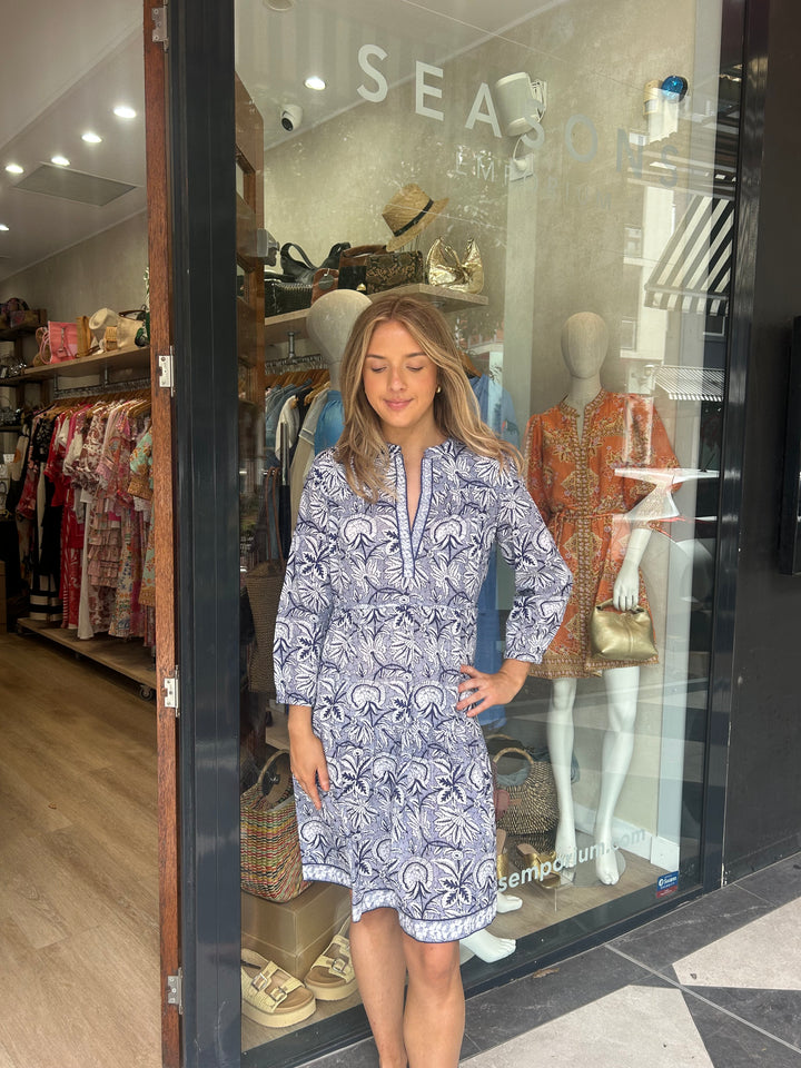 Cottesloe Midi Dress - Malt Navy