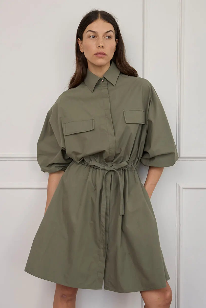 Virginia Mini Dress - Moss