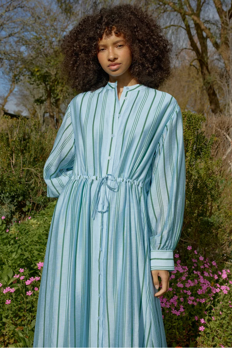 Emersyn Dress - Bluebell Stripe