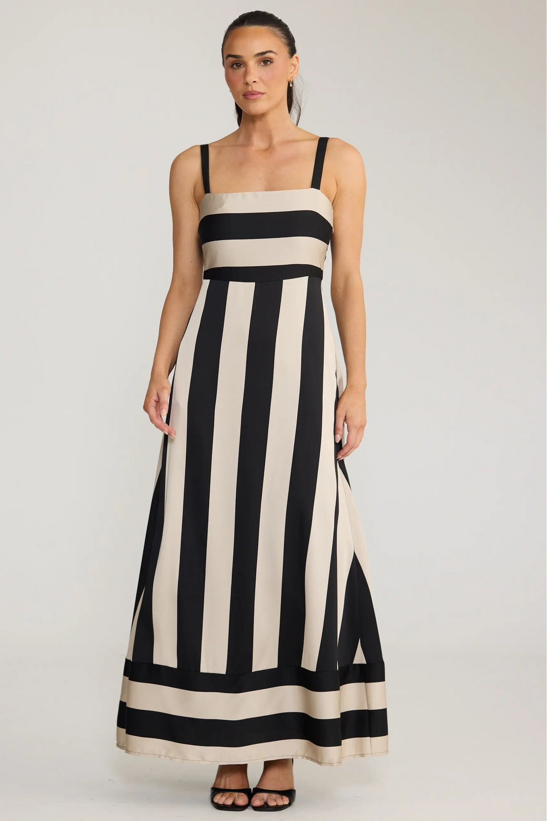 Grace Dress - Monochrome Stripe