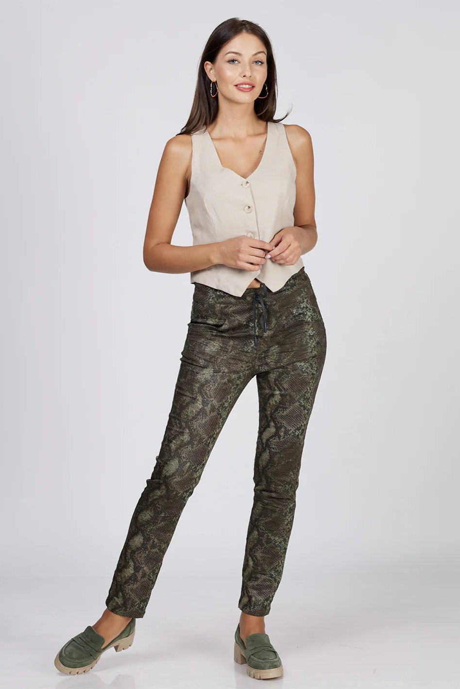 Bianco Peyton Boyfriend Pant Olive