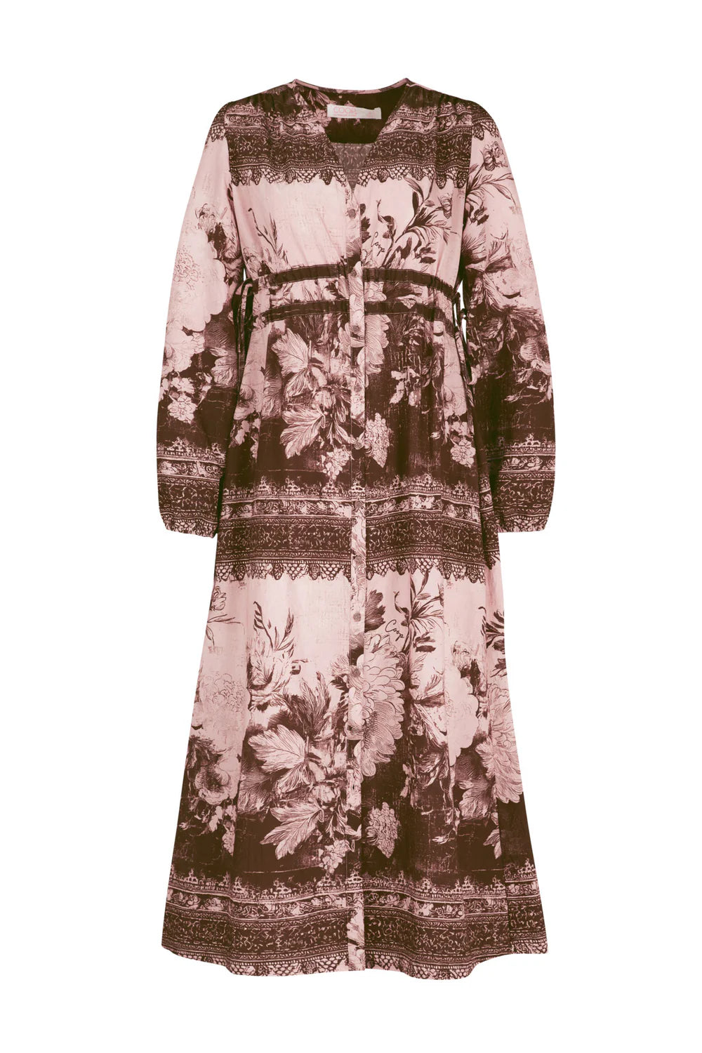 Ruche With It Dress - Pink/Brown