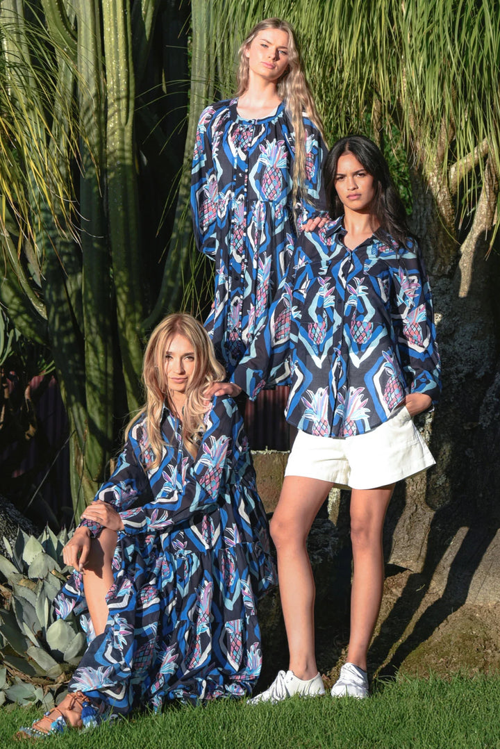 Sun & The Swoon Dress - Blue Aloha
