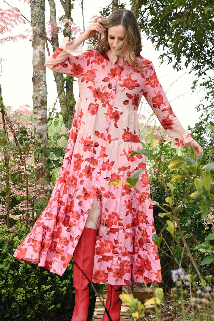 In The Long Dress - Pink/Red