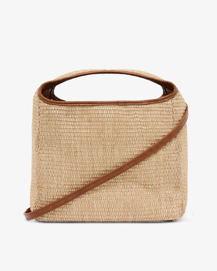 Linton Large Crossbody - Tan Natural Weave