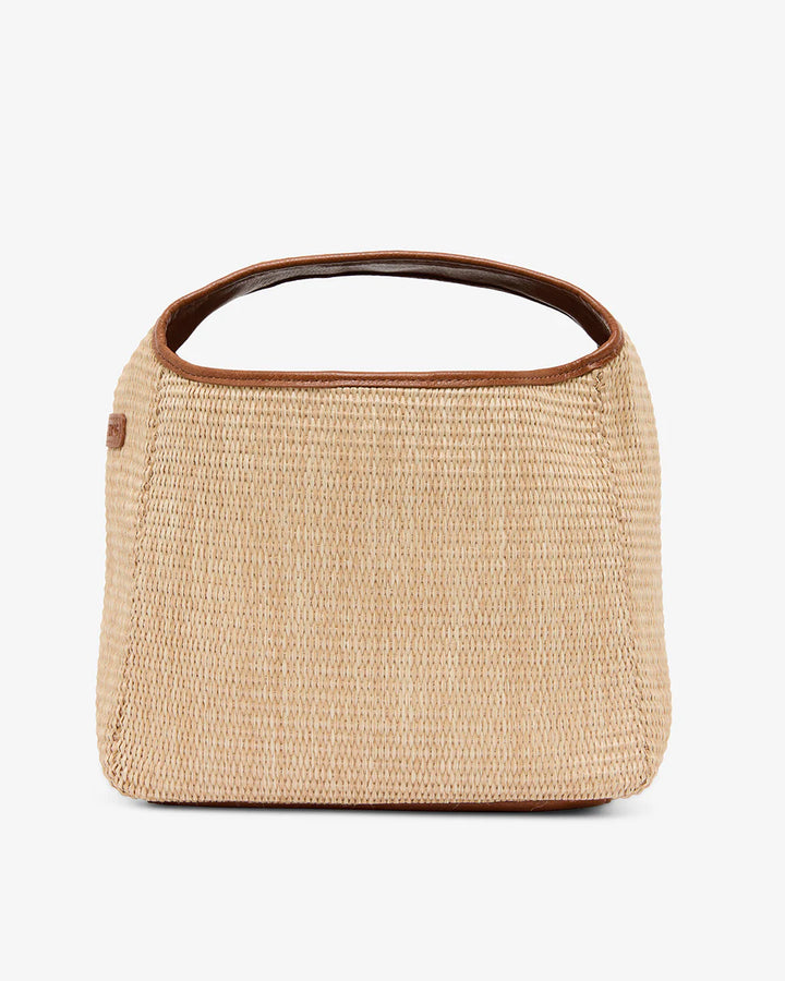 Linton Large Crossbody - Tan Natural Weave