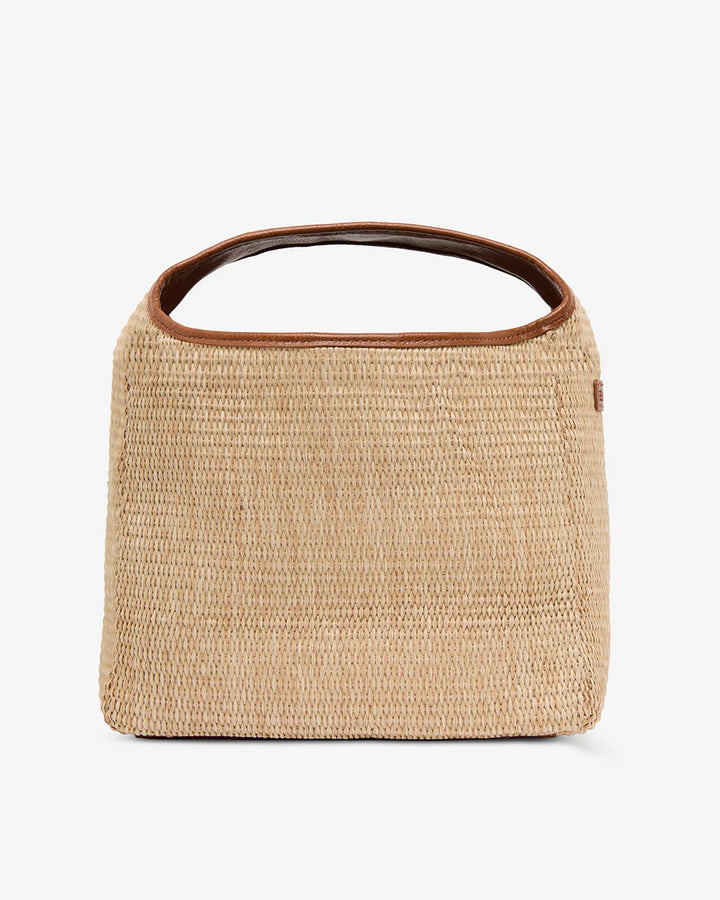 Linton Large Crossbody - Tan Natural Weave