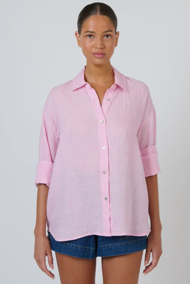 Linen Shirt ENVL-160 - Bonbon
