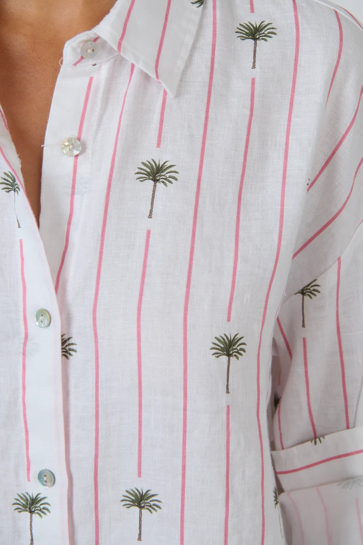 Linen Shirt ENVL-162 - Palmier