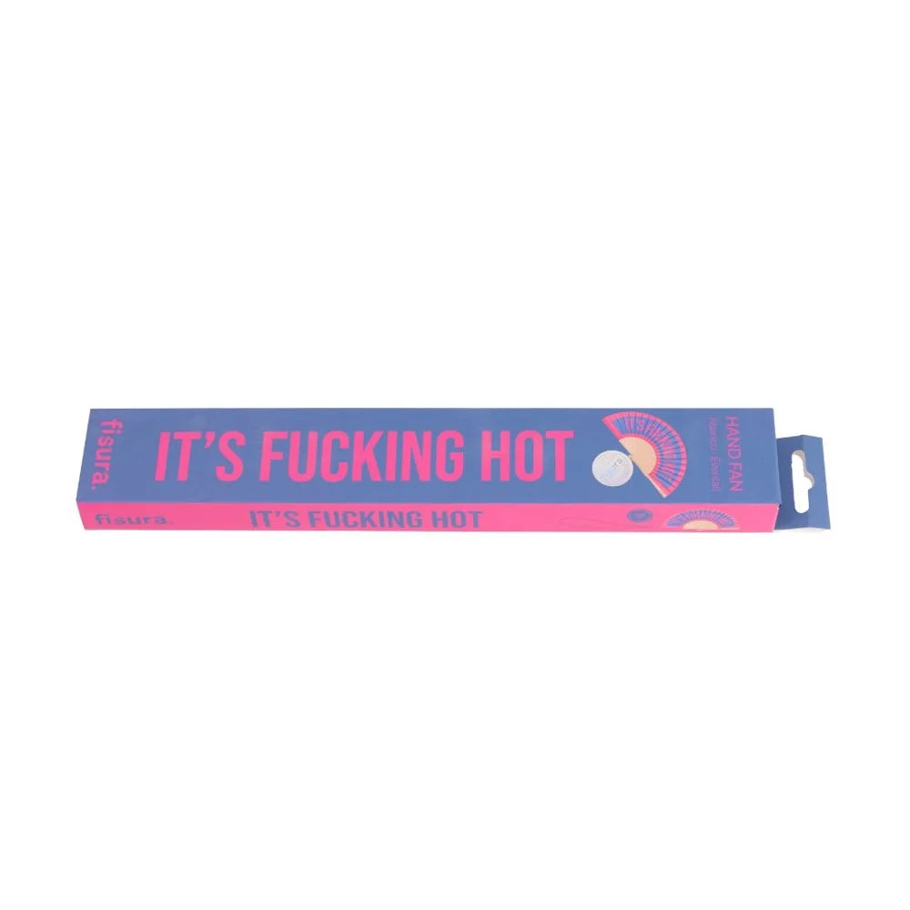 Hand Fan - It's Fucking Hot Pink & Blue