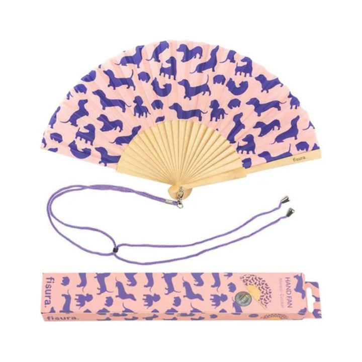 Hand Fan w/Gift Box - Sausage Dog