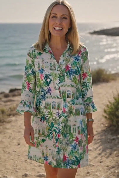 Gara Dress - Greenhouses & Palm Trees