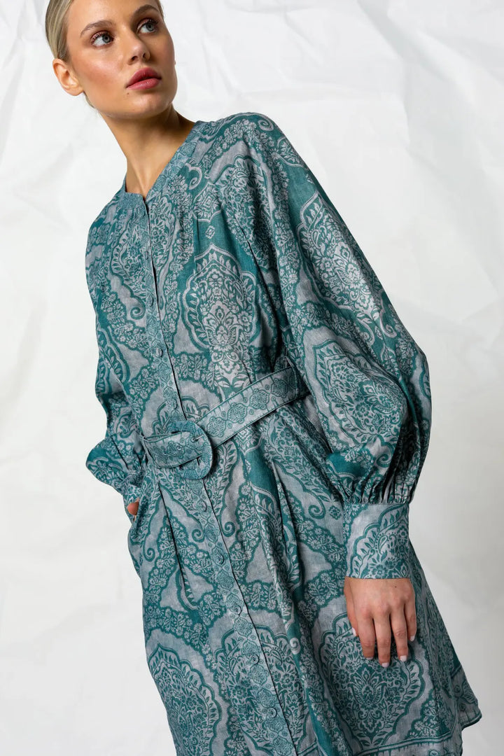 Riley Dress - Indigo Henna