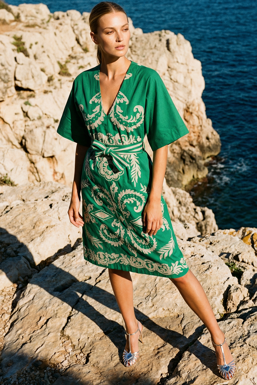 Park Jewel Dress - Emerald