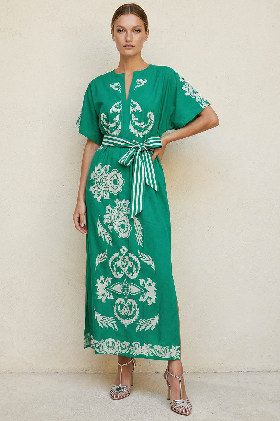 Norman Maxi Jewel Dress - Emerald