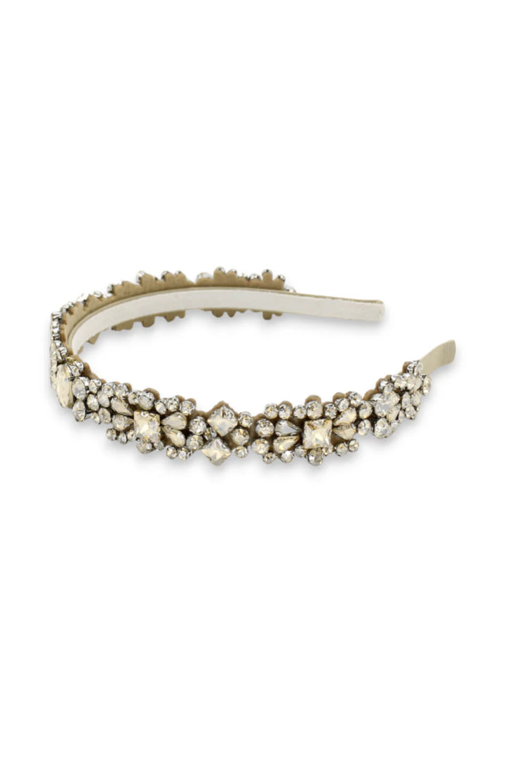 Decorative headband with pearls on a white background