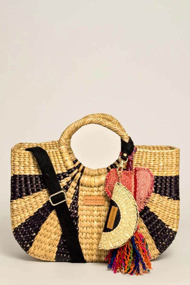 Gran Fiesta Tote Crossbody - Navy Natural Stripe