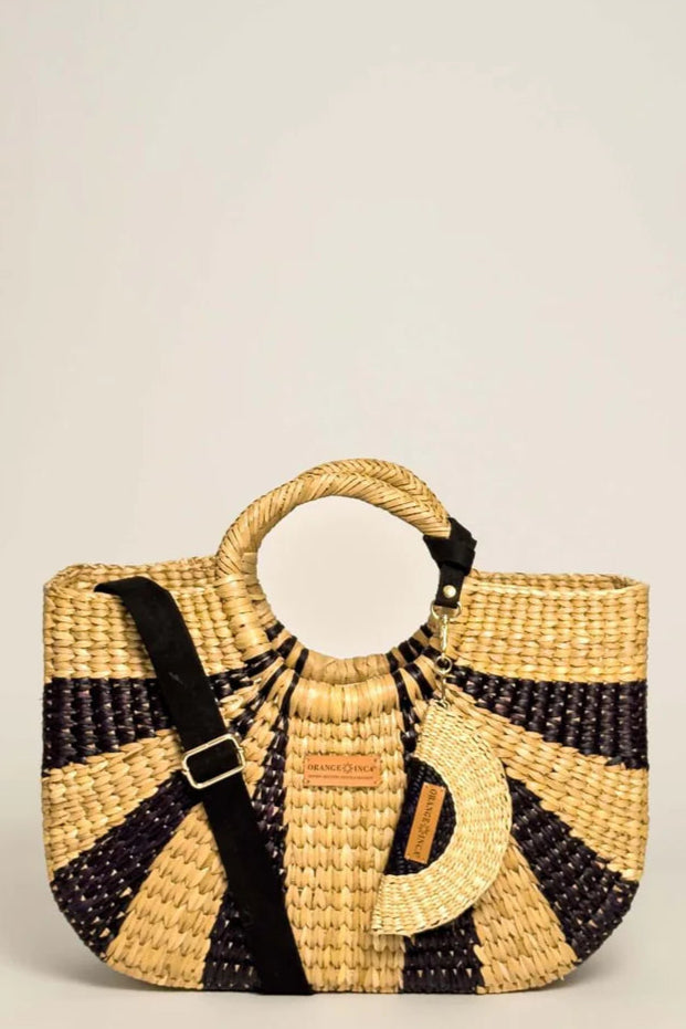 Gran Fiesta Tote Crossbody - Navy Natural Stripe