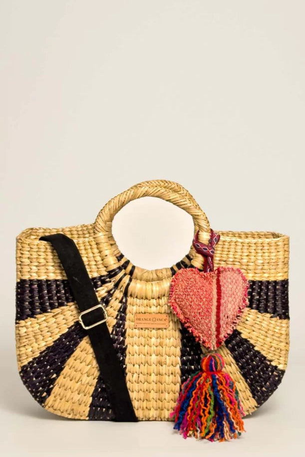 Gran Fiesta Tote Crossbody - Navy Natural Stripe