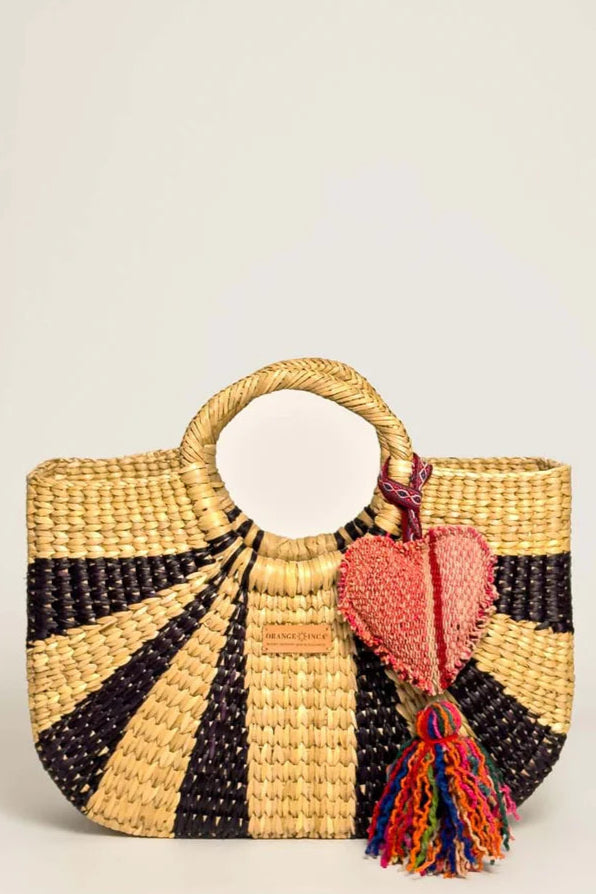Gran Fiesta Tote Crossbody - Navy Natural Stripe