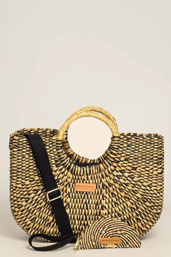 Gran Fiesta Tote Crossbody - Marbled Black