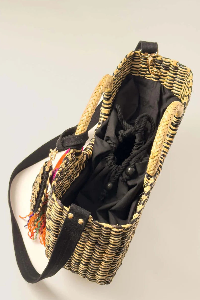 Gran Fiesta Tote Crossbody - Marbled Black
