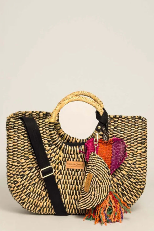 Gran Fiesta Tote Crossbody - Marbled Black