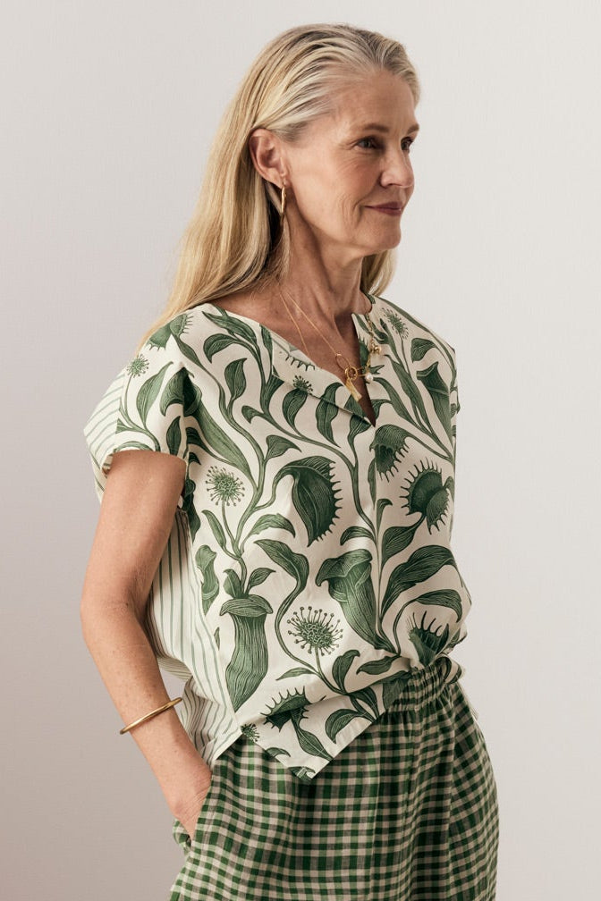Botanica Top with Contrast Back