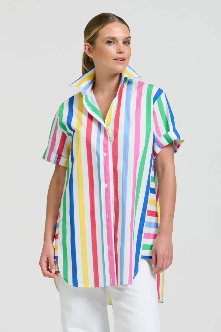 The Ashely Shirt - Fiesta Stripe