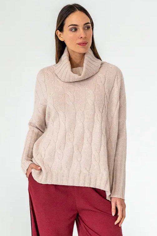 Sinead Cable Knit - Blush