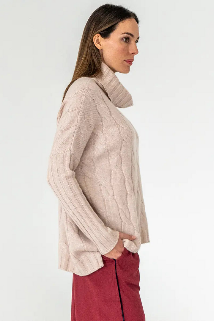 Sinead Cable Knit - Blush