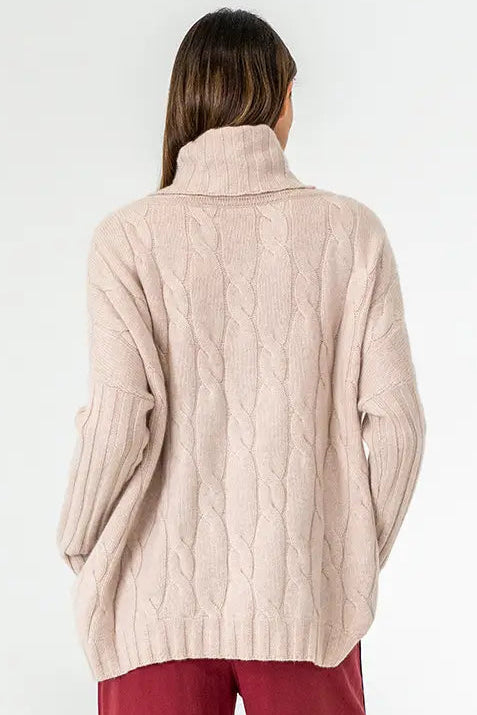 Sinead Cable Knit - Blush