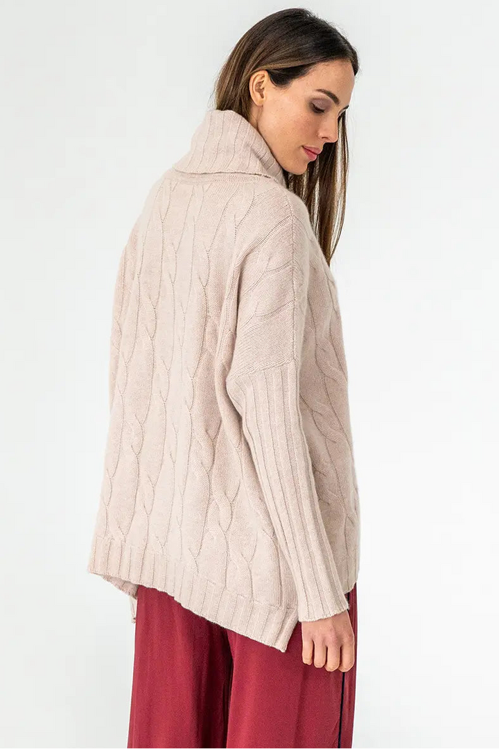 Sinead Cable Knit - Blush