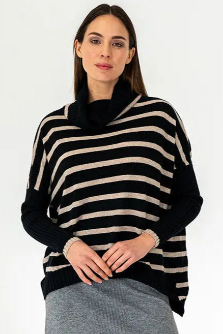 Sinead Striped Knit - Black