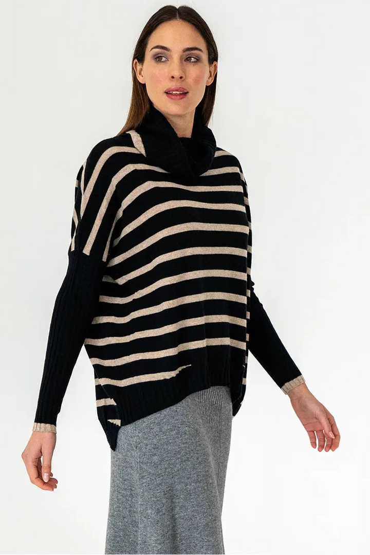 Sinead Striped Knit - Black
