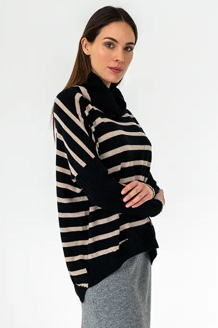 Sinead Striped Knit - Black