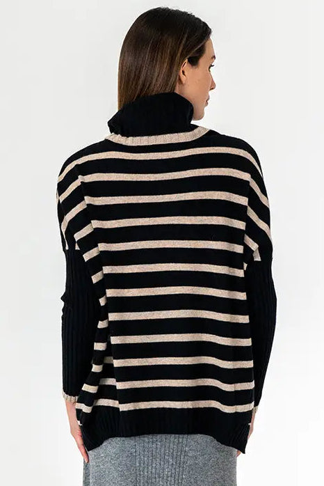 Sinead Striped Knit - Black