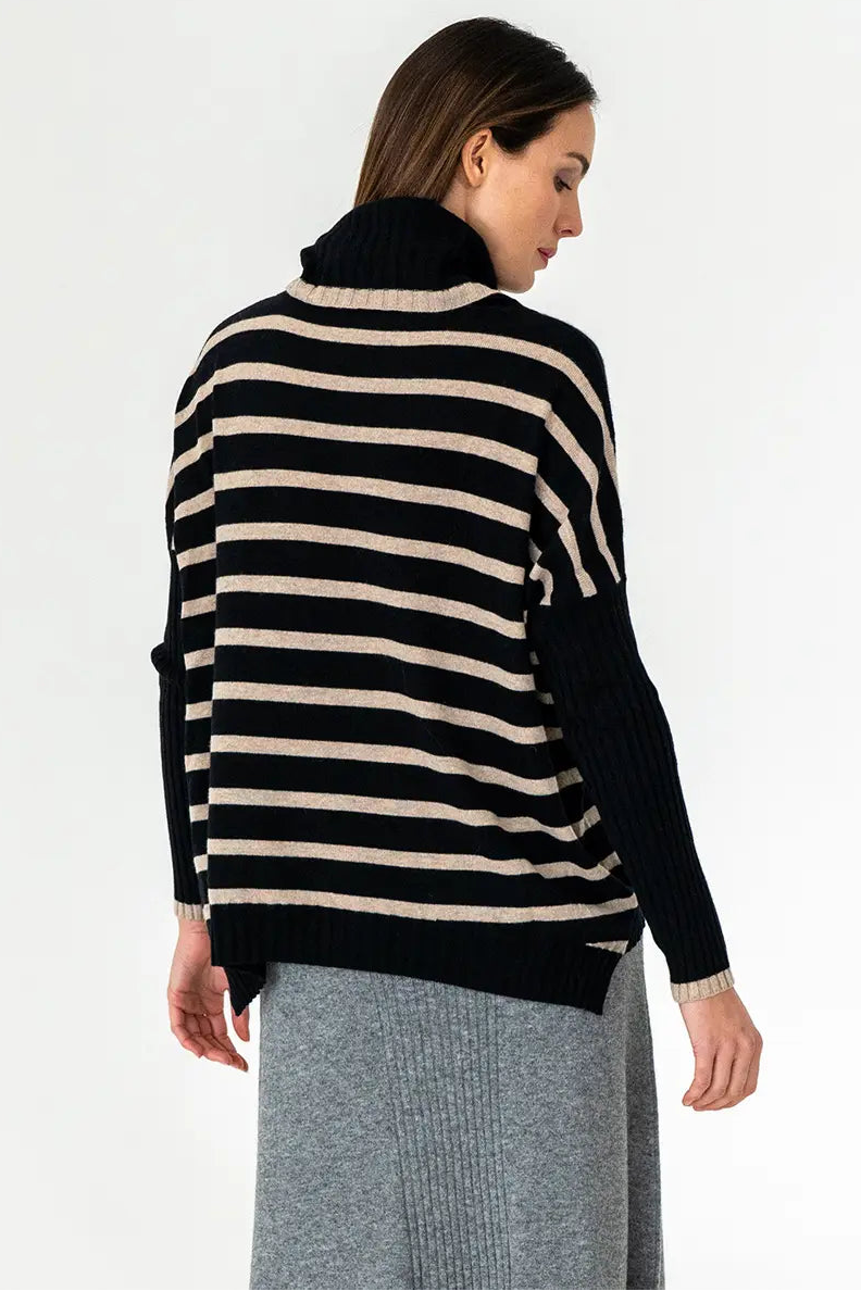 Sinead Striped Knit - Black