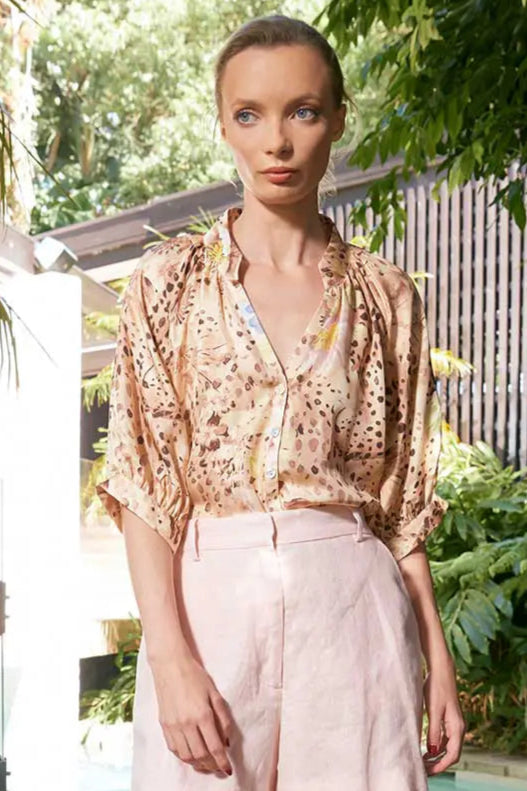 The Dreamer Label Taylor Cheetah Blouse