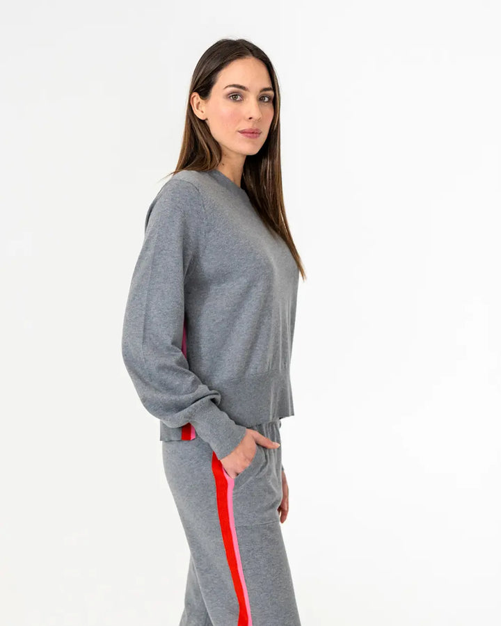 Winnie Speed Stripe Sweater - Thunder Grey Sport
