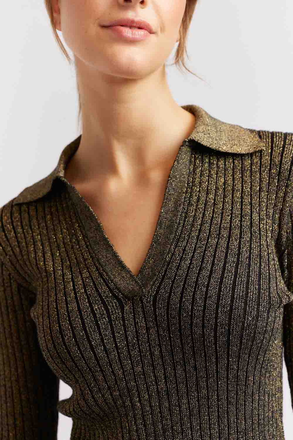 Luna Lurex Top - Black