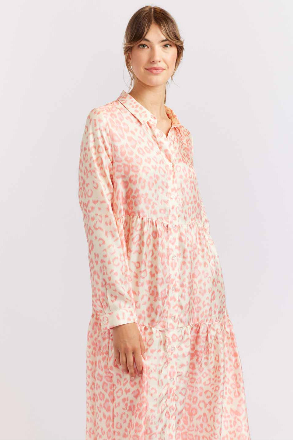 Hazel Dress Animal - Pink