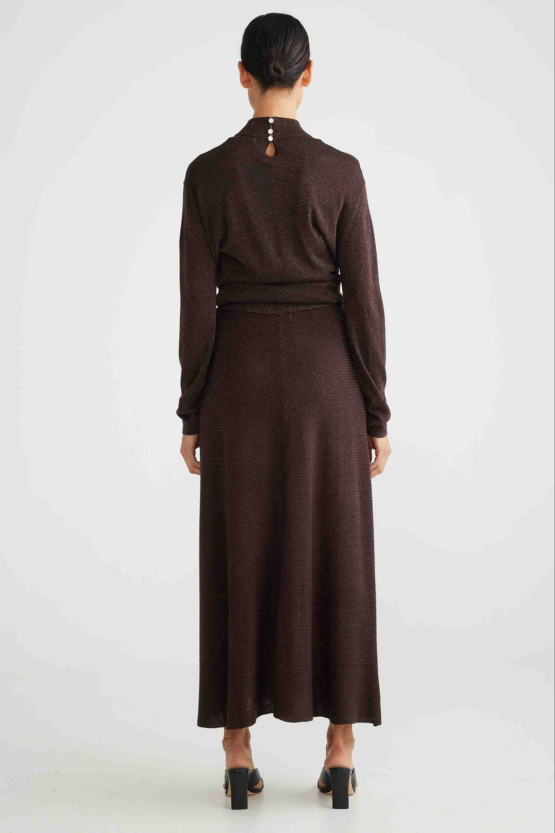 Domenica Knit Skirt - Dark Cocoa