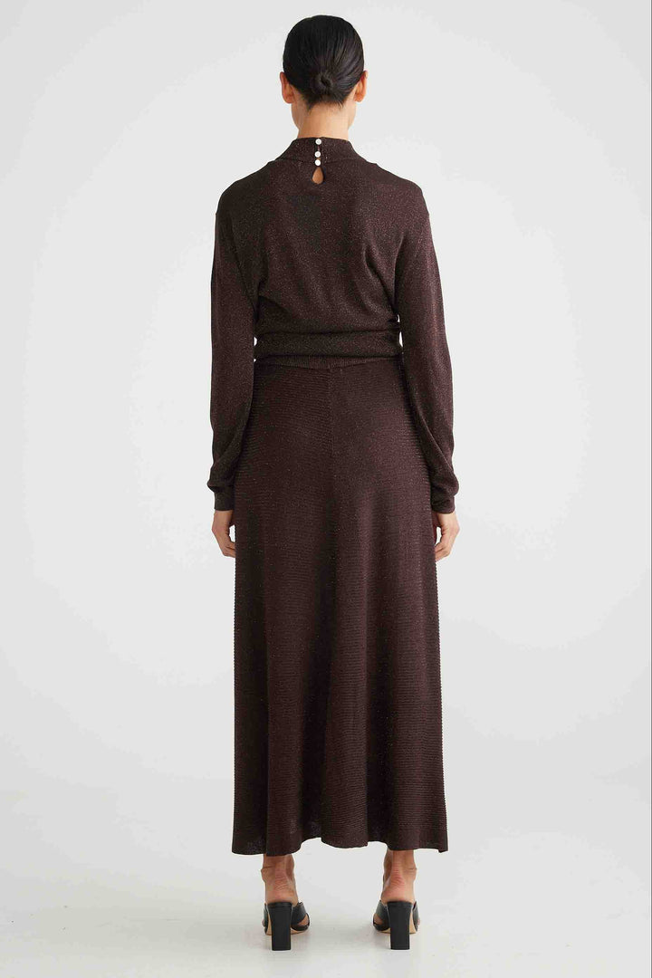 Domenica Knit Skirt - Dark Cocoa