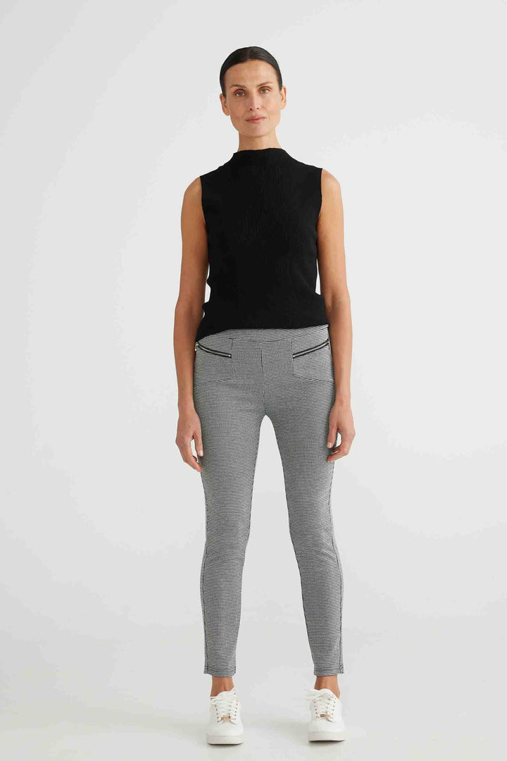 Jetsetter Pant - Black + White Check