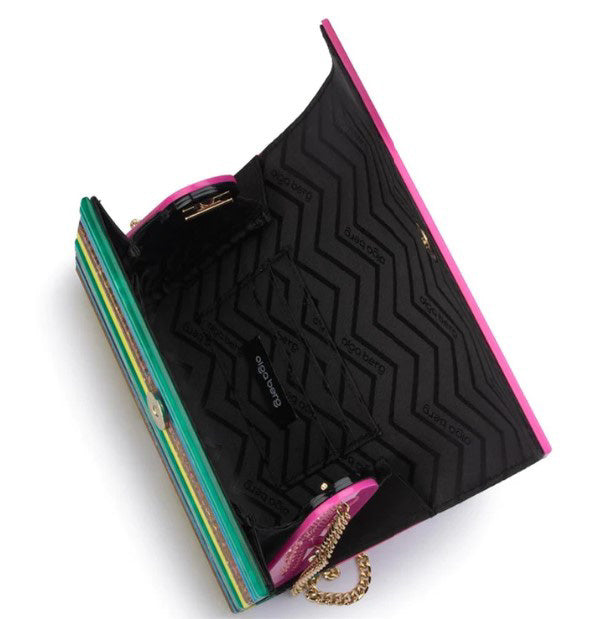 Stacer Acrylic Foldover Clutch - Rainbow