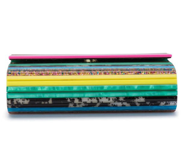 Stacer Acrylic Foldover Clutch - Rainbow